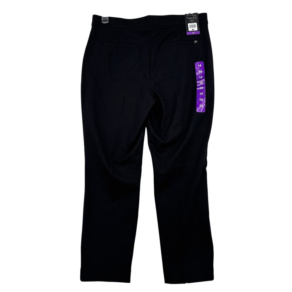 Banana Republic Pont Knit Pant Womens Size 14 Black High Rise Stretch Minimalist - Picture 8 of 15